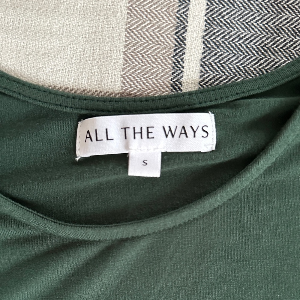 Chic Forest Green Mini Dress - Picture 3 of 3